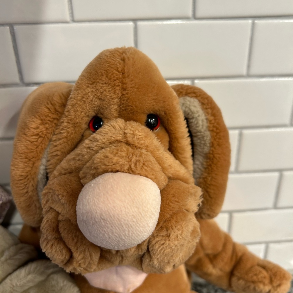 Adorable Brown and Cream Stuffed Animal Dogs Puppets - Picture 2 of 5